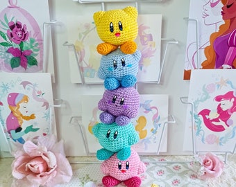 Kirby crochet poupée amigurumi FAIT SUR COMMANDE