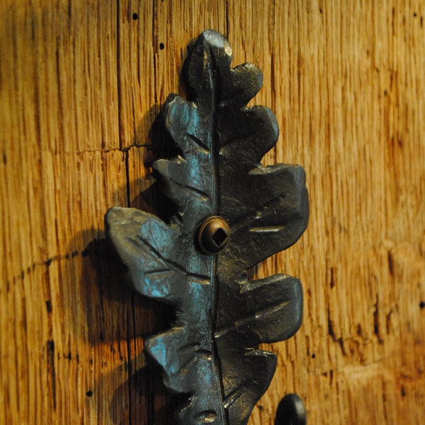 Hand Forged Oak Leaf Hook