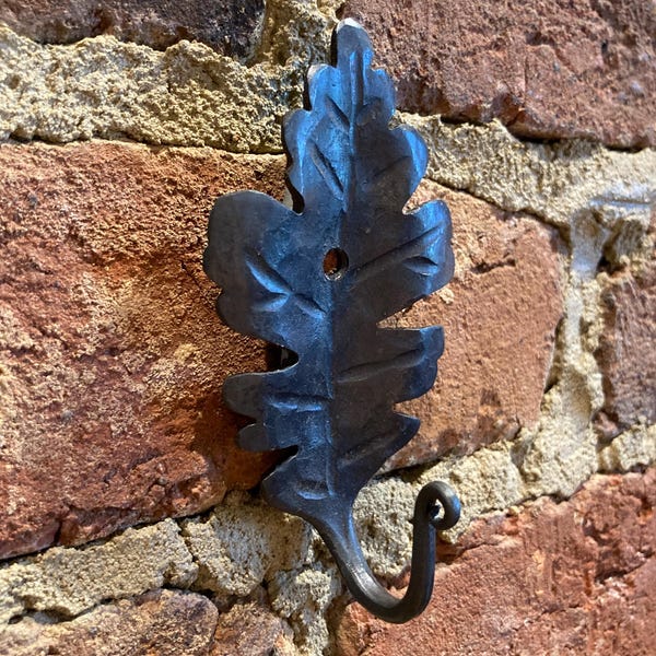 Hand Forged Oak Leaf Hook