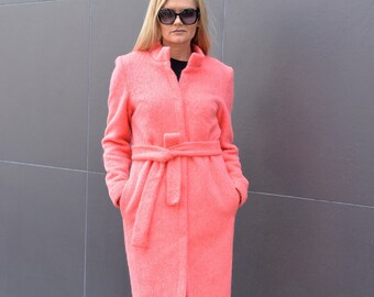 coral winter coat