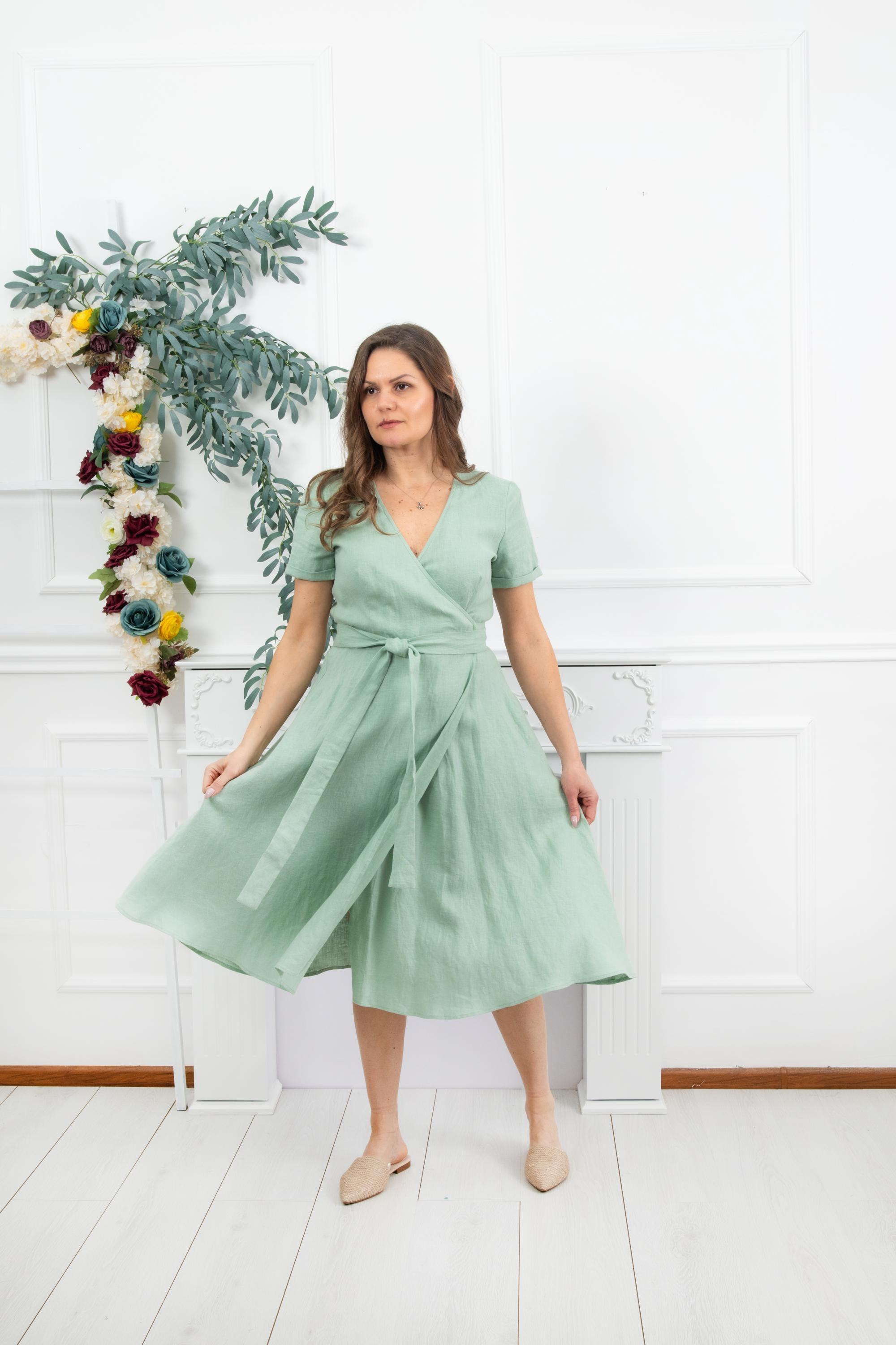 etsy mint green dress Plus Size sage green dress
