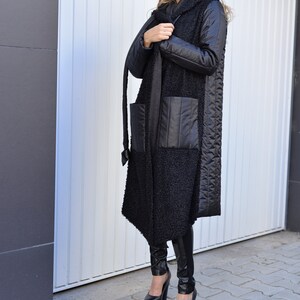 Cardigan Coat For Woman, Maxi Winter Coat, Oversize Steampunk Jacket, Long Hooded Cardigan Coat, Winter Jacket For Woman