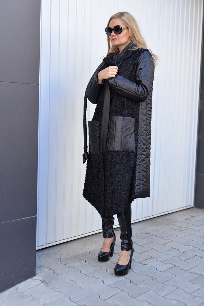 Cardigan Coat For Woman, Maxi Winter Coat, Oversize Steampunk Jacket, Long Hooded Cardigan Coat, Winter Jacket For Woman