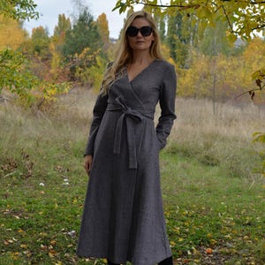 Grey Wool Dress