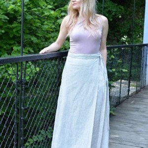 Linen Wrap Skirt Max • Natural Linen Skirt • Linen Wrap Skirt With Pockets •  High Waisted Linen Skirt • Washed Linen Skirt • Elegant Skirt