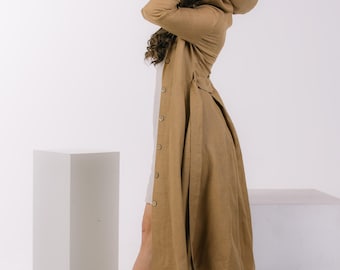 Summer Linen Coat, Maxi Cardigan for Women, Long Jacket - Etsy