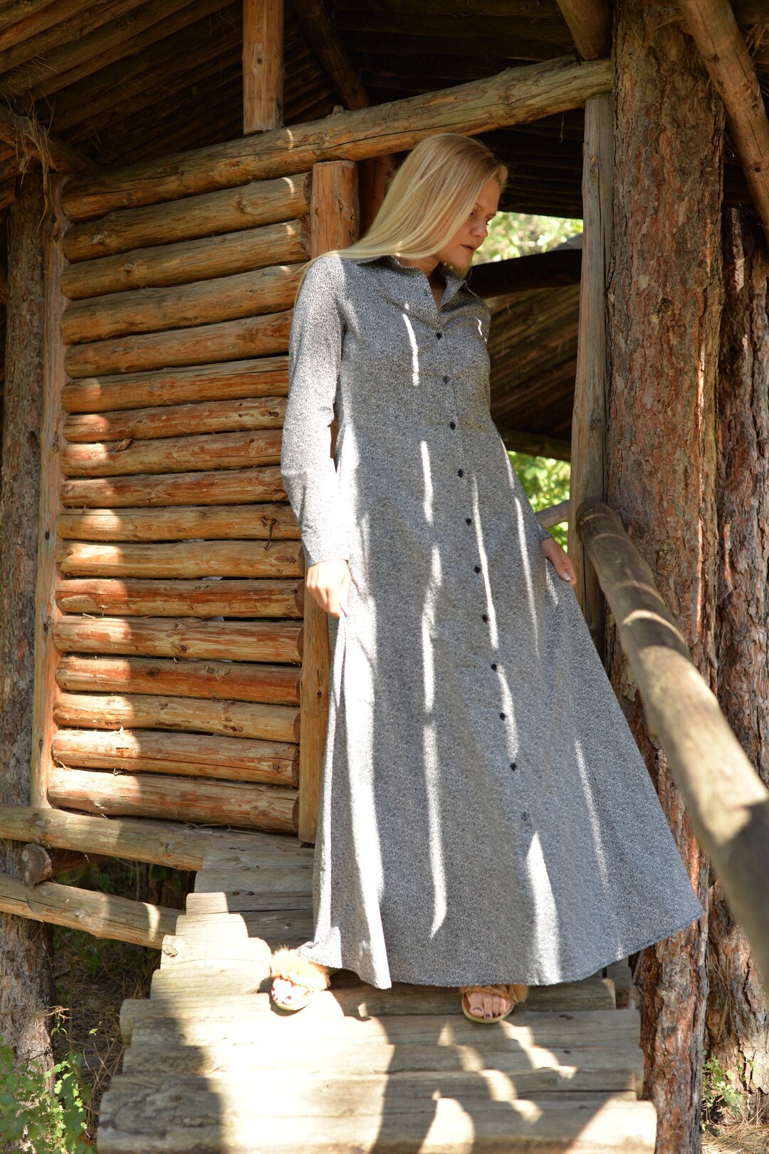 Cotton Shirt Dress Women Long Sleeves Shirt Dress Plus Etsy