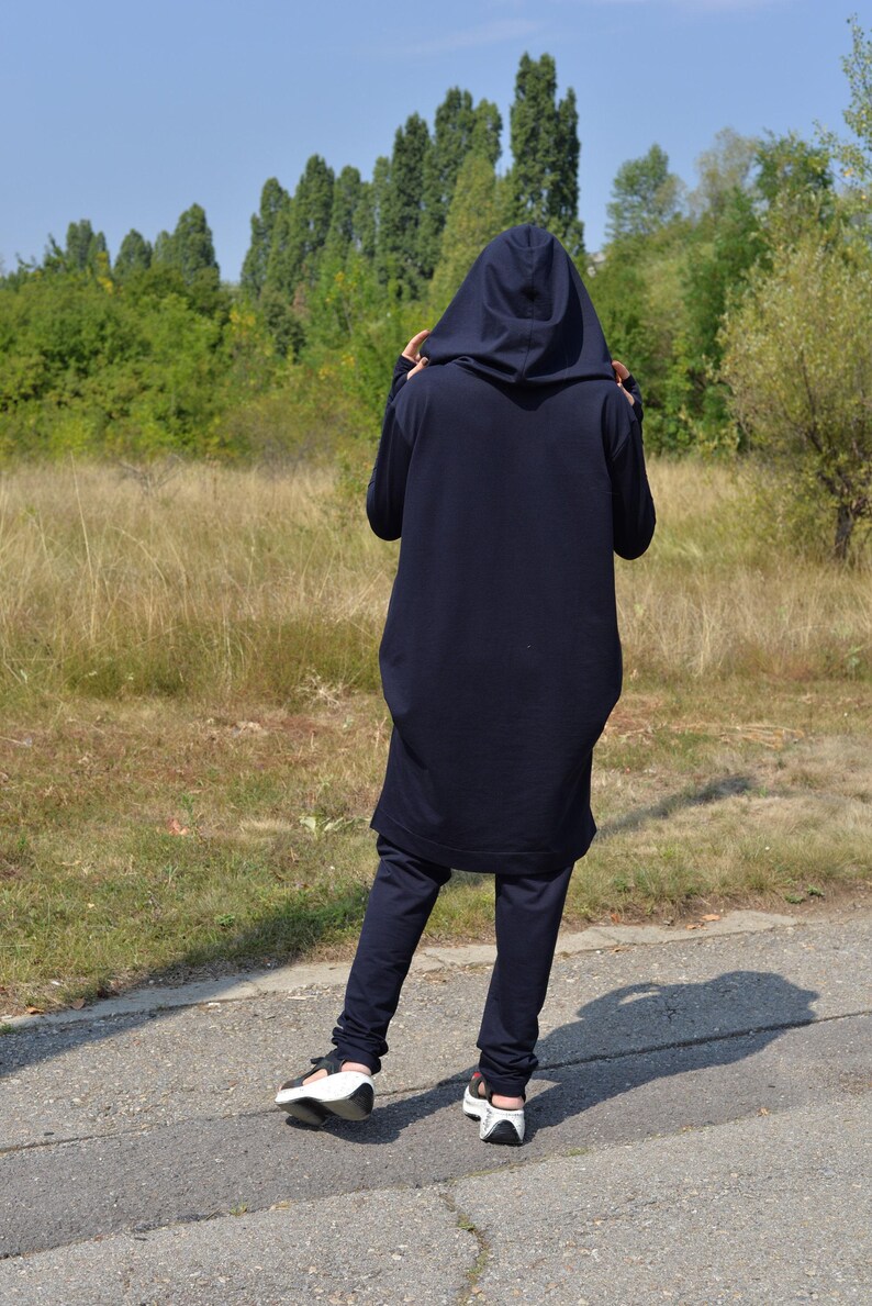 Hoodie And Joggers, Women Activewear Set, Dark Blue Lounge Wear Set, Plus Size Clothing, Hooded Sweatsuit Woman, Dark Blue Sport Set