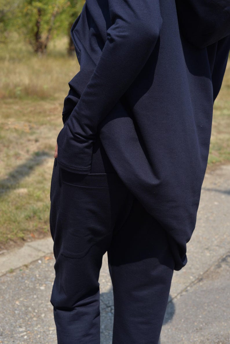 Hoodie And Joggers, Women Activewear Set, Dark Blue Lounge Wear Set, Plus Size Clothing, Hooded Sweatsuit Woman, Dark Blue Sport Set