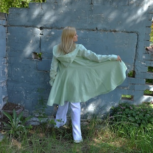 Natural Linen Coat, Linen Jacket, Cardigan For Women, Summer Linen Coat, Hooded Linen Coat,Princes Linen Coat,Linen Coat, Linen Jacket Woman