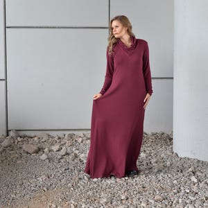 Fine Knit Dress, Turtleneck Sweater Dress, Knit Sweater Dress For Women, Spring Maxi Dress, Burgundy Maxi Dress, Plus Size Elegant Dress
