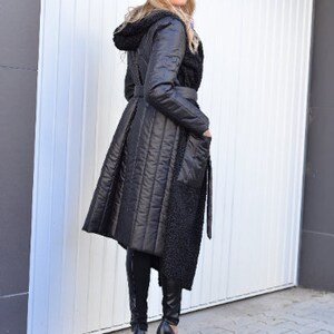 Cardigan Coat For Woman, Maxi Winter Coat, Oversize Steampunk Jacket, Long Hooded Cardigan Coat, Winter Jacket For Woman