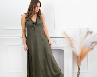 knee length dresses for ladies Teal Blue Elegance: Linen Wrap Dress with Shawl Collars, Full Sleeves &  Waist Tie – Kuttons main image 1