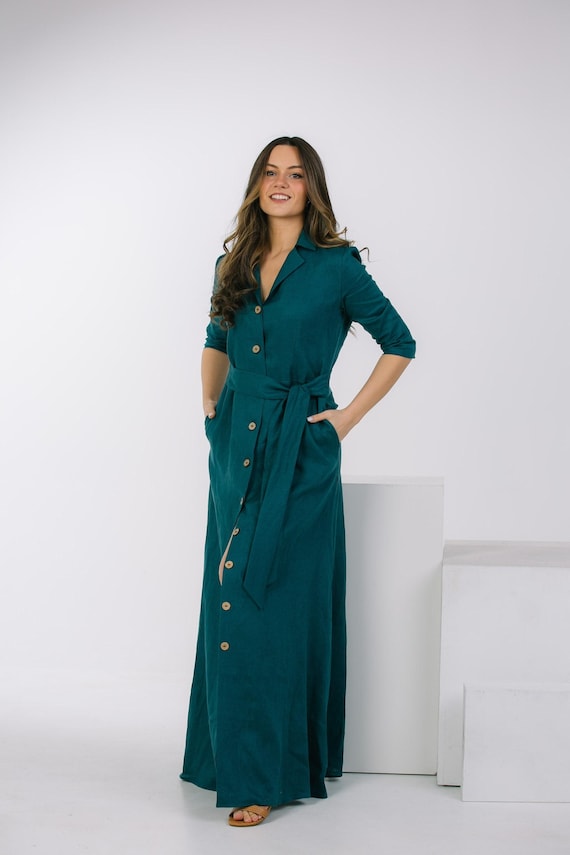 emerald green shirt dress Emerald Daydream Midi Dress – Sugar Babies Children's Boutique/Meg's Shoppe main image 1