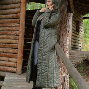 Steampunk Jacket • Winter Jacket For Women • Plus Size Clothing • Green Puffer Jacket • Elegant Jacket • Black Wool Coat