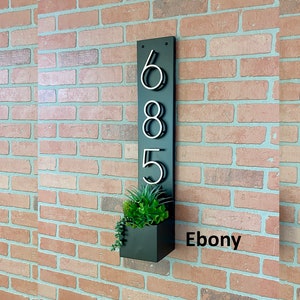 Address Sign Planter Box, Floating Number Address Plaque, Address Planter Box, Rustic Address Sign, Succulent Planter, Welcome Sign