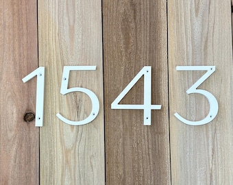 Modern HDPE House Numbers, Durable Outdoor Address Letters