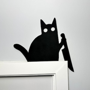 Cat Door Topper, Cat shelf Decor, Over the Door Cat, Wood Cat Decor, Cat Lovers Gift, Crazy Cat Lady Gift, Gifts For Cat Lovers,
