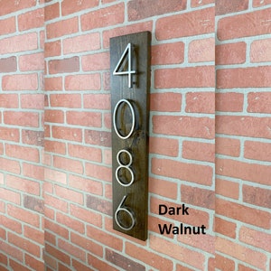 Modern Floating Number Wood Address Sign For Home or Office, Home Wood Address Sign, Modern House Numbers, House Warming gift, Metal Numbers
