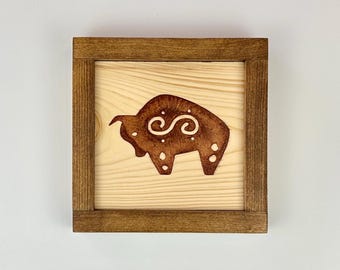 Epoxy Buffalo Wall Art: Native American Home Decor