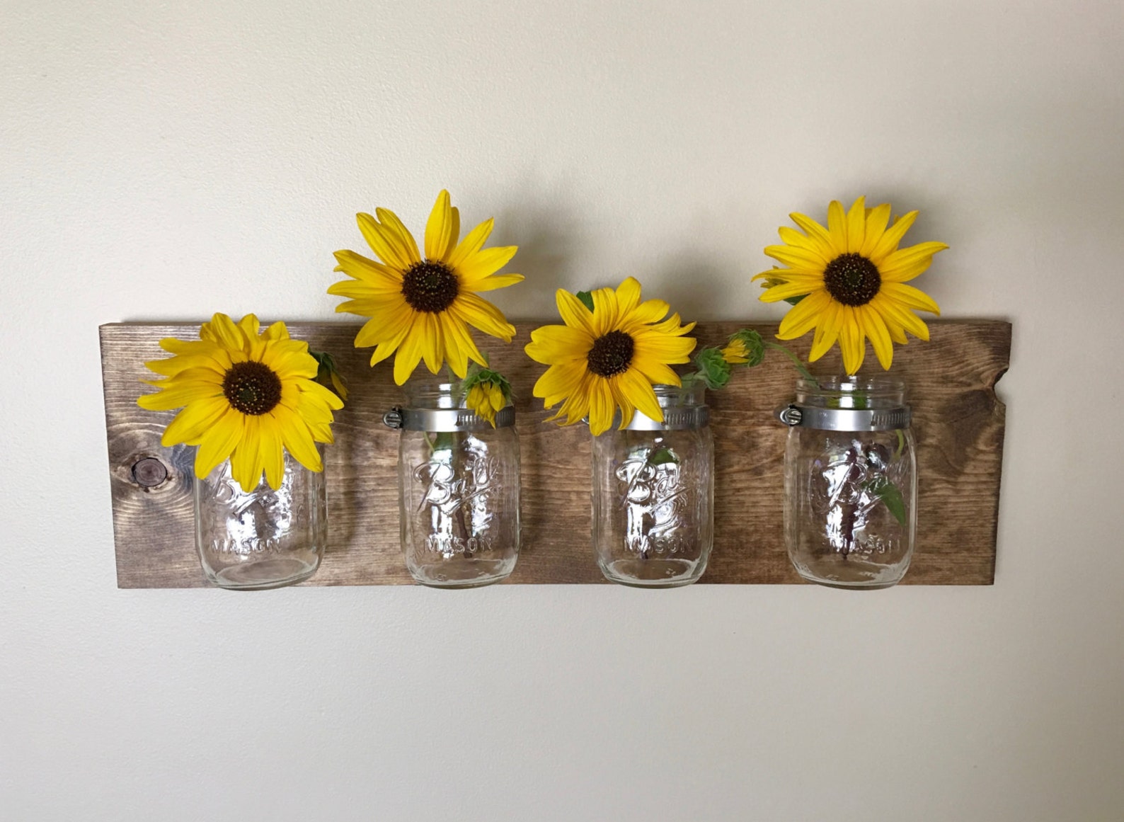 Mason Jar Wall Decor Mason Jar Organizer Rustic Mason Jar Etsy