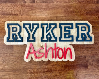 Custom Wood Baby Name Sign, Nursery Decor