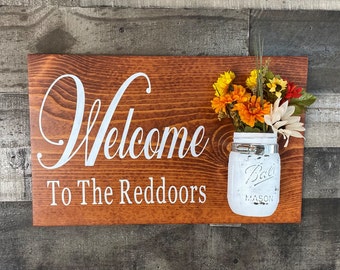 Custom Welcome Front Porch Signs, Rustic Front Door Sign, Wood Welcome Sign, Rustic Painted Signs, Farmhouse Decor, Entryway Decor