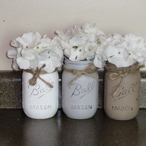 Mason Jar Decor, Mason Jar Gifts, Christmas Gifts, Gifts For Her, Farmhouse Decor, Rustic Home Decor, Painted Mason Jars, Gifts For Her