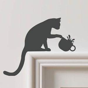 Cat Door Topper, Humorous Cat shelf Decor, Over the Door Cat, Wood Cat Decor, Cat Lovers Gift, Crazy Cat Lady Gift, Gifts For Cat Lovers,