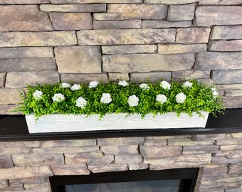 Jardinera rústica de granja: centro de mesa floral