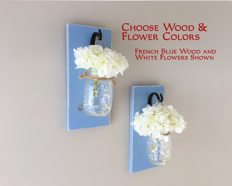 Holiday Decor Mason Jar Wall Decor Christmas Decor Rustic Etsy