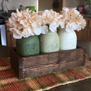 Mason Jar Centerpiece, Painted Mason Jars, Rustic Mason Jar Decor, Rustic Home Decor, Valentines Gift, Gifts For Mom, Gifts For Her