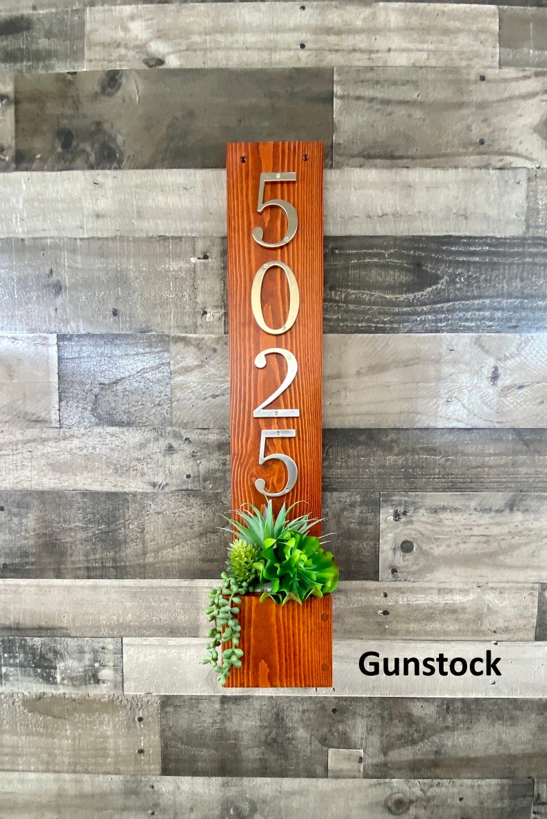 Address Sign Planter Box Address Plaque Address Planter Box Etsy
