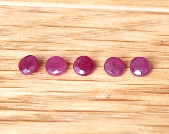 3mm ruby faceted (12 pcs), natural untreated pink ruby pieces, 3mm faceted gemstones, July birthstone, small natural rubies, faceted
