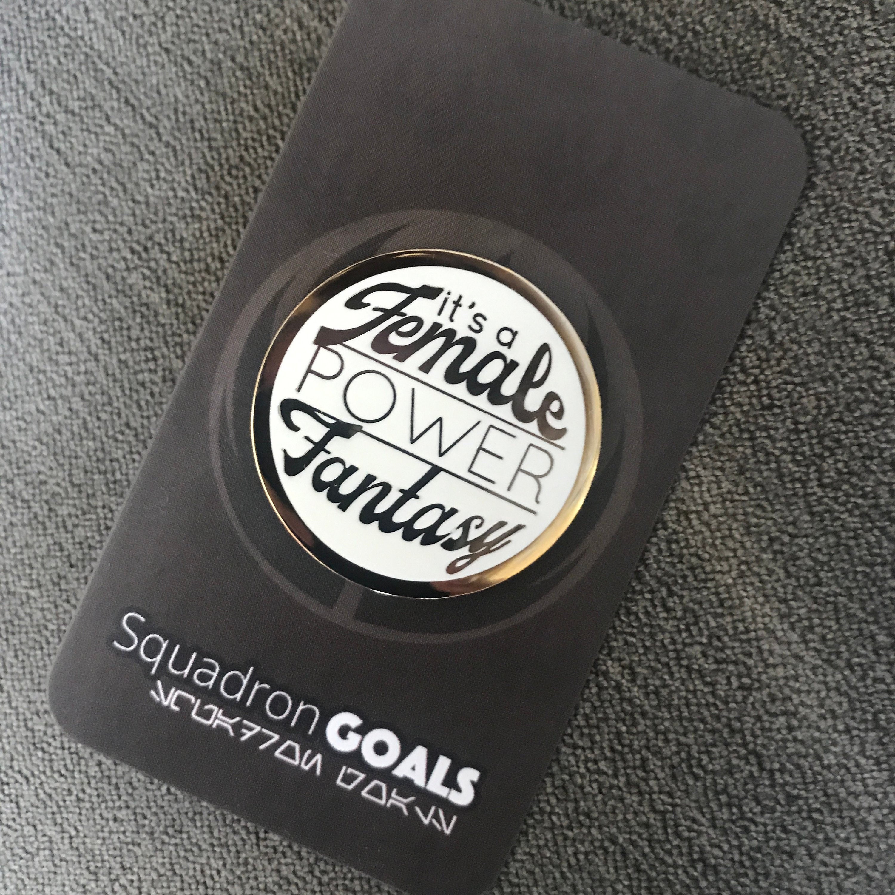 It's a Female Power Fantasy Enamel Pin Limited Edition CLEARANCE