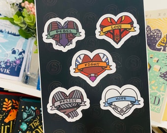 This is a Rebellion 5x7 Sticker Sheet