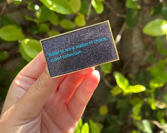 Clone Wars Title "Belief" Enamel Pin 1.75"