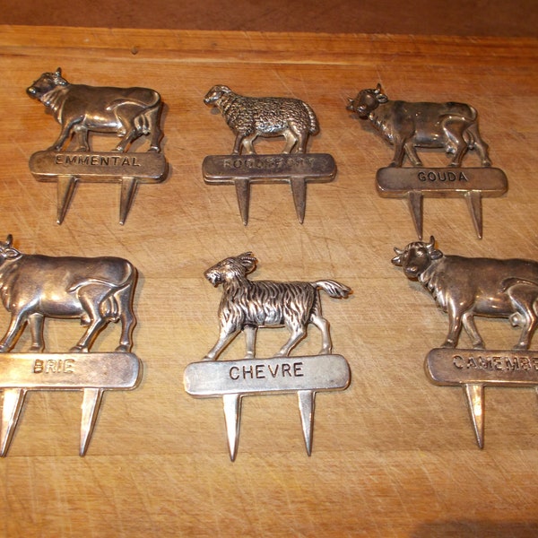 Lovely Set Vintage French Cheese Markers