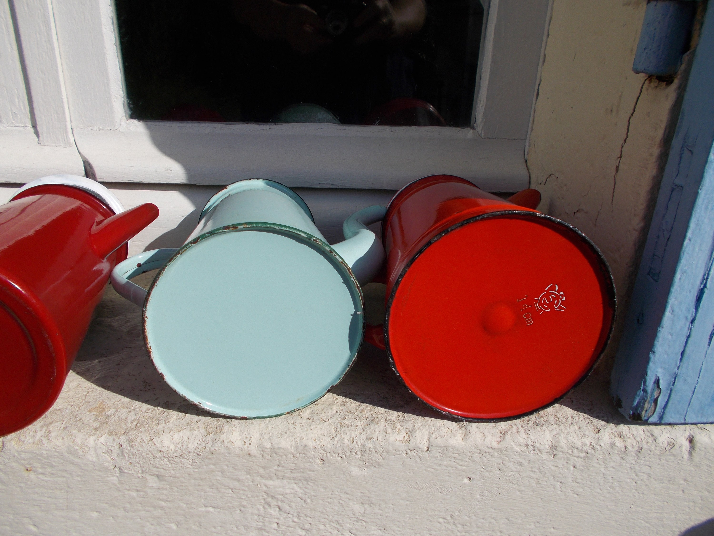 Collection of Vintage Enamel Coffee Pots - Etsy