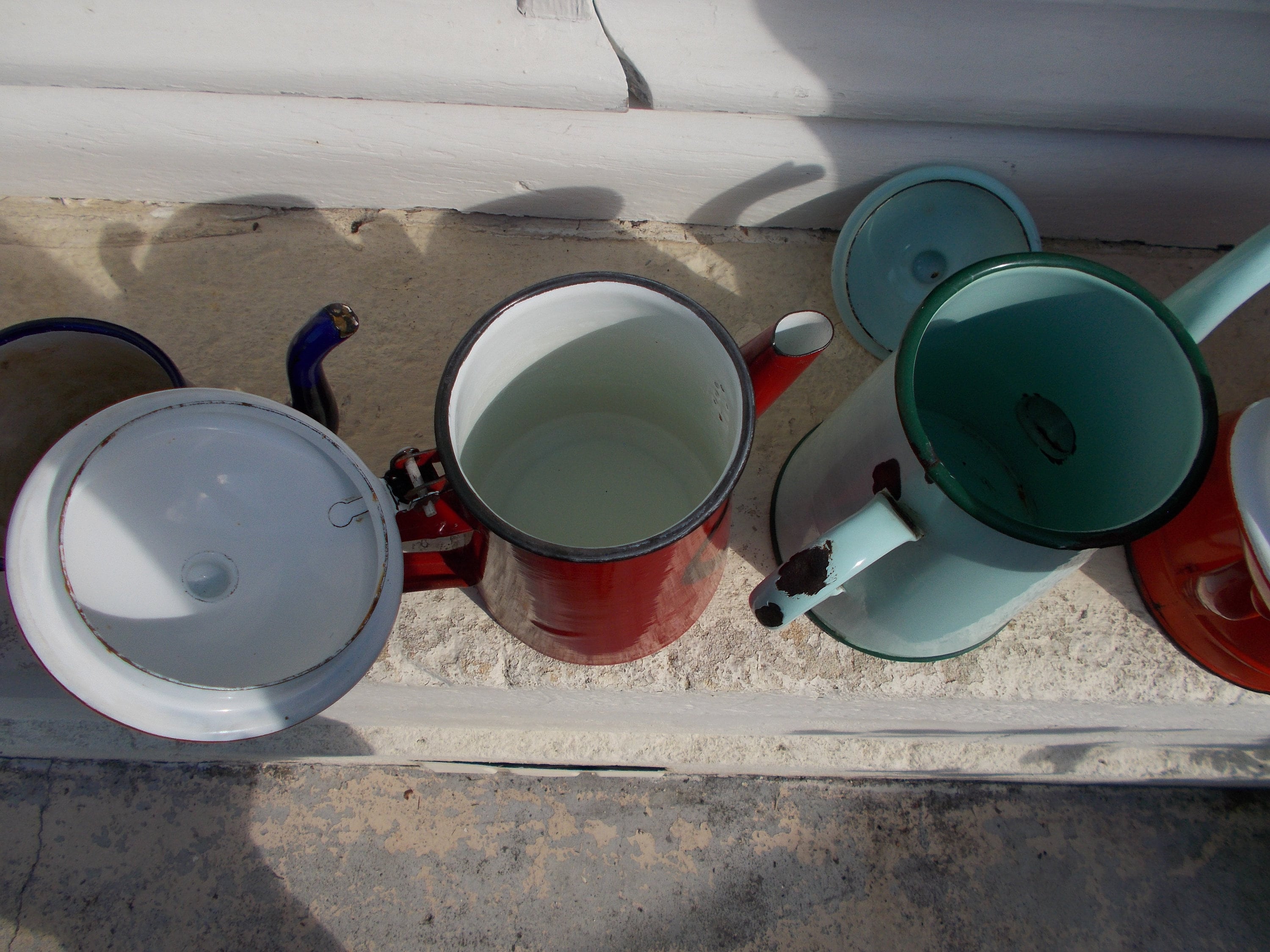Collection of Vintage Enamel Coffee Pots - Etsy