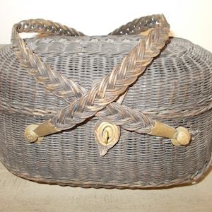 Incredible Cute Vintage French Wicker Basket, Charentais Ladies Bag, a truly beautiful thing, from circa 1800’s great condition!