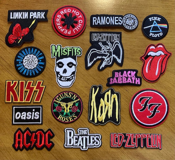 Iron-On Band Patches: Rock Music Applique (3-4 Inches)