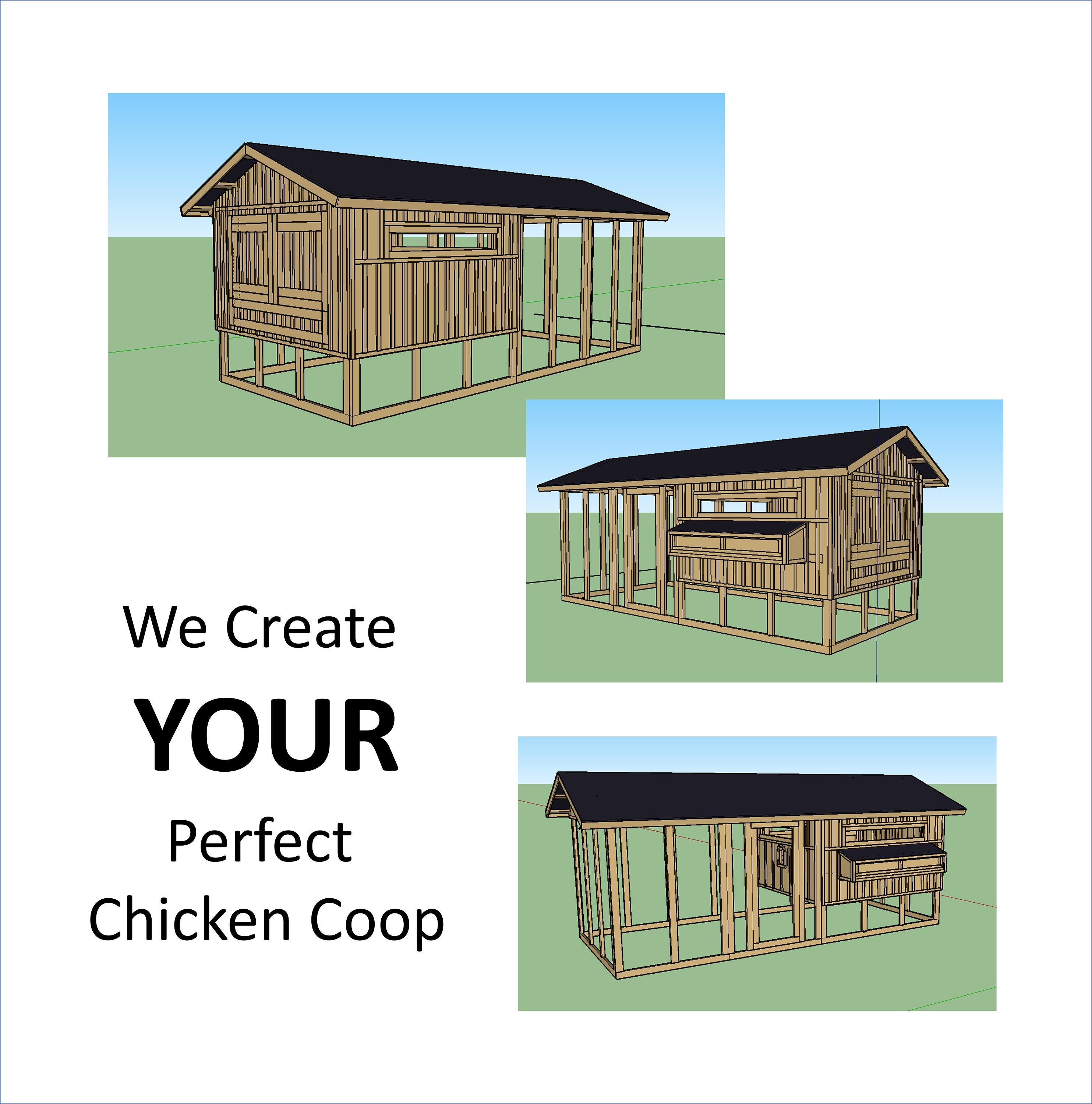 Custom Chicken Coop Plans With Building Guide Development & Etsy