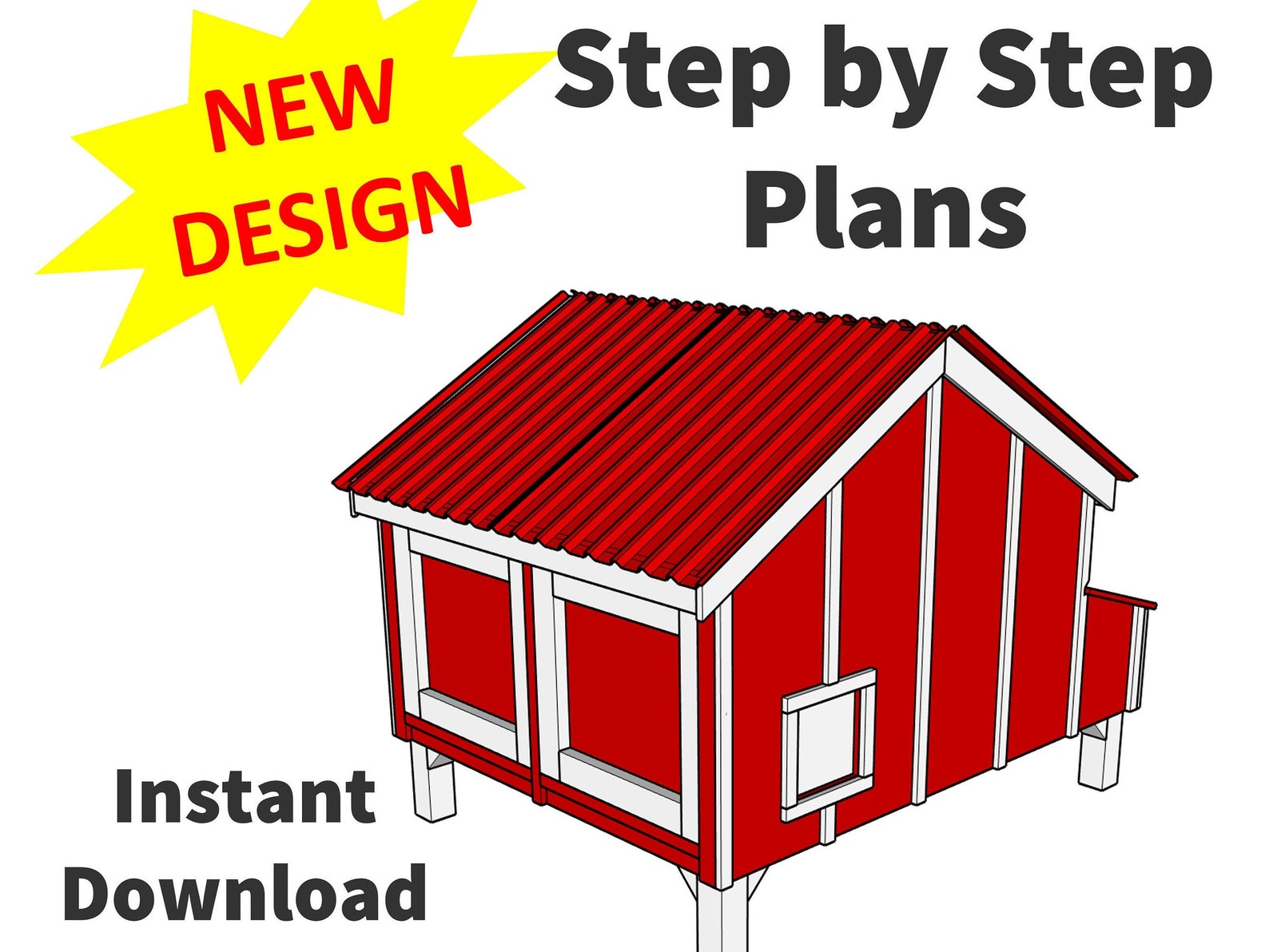 The Berkshire Premium Chicken Coop Plans and Building Guide Etsy