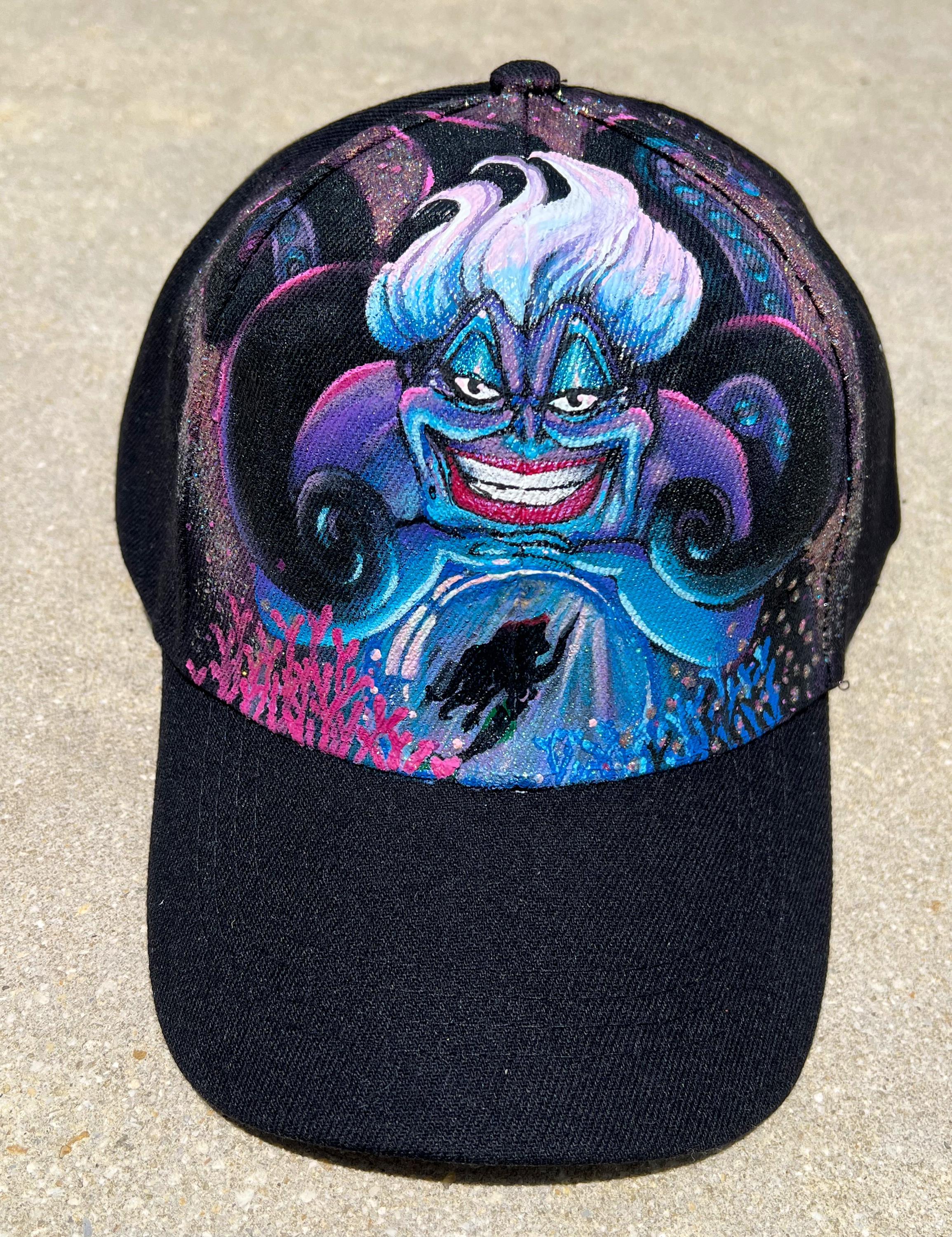 Handpainted mermaid mural hat Mermaid Hand Painted Trucker Hat - Etsy main image 3