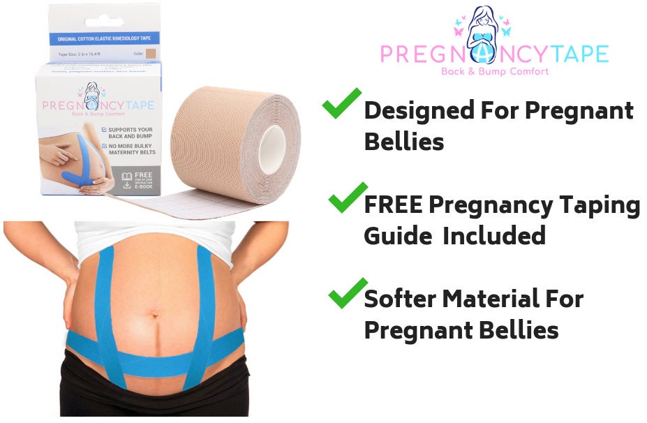 Pregnancy Tape  Pregnancy Tape Guide for Back Pain & Belly Button Pain 