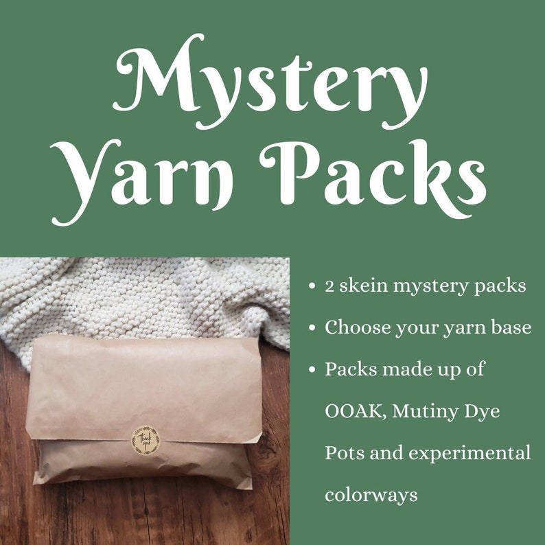 Ranking TOP5 Mystery Max 53% OFF Yarn Packs 2 Skeins per Hand Dyed Pack OOAK