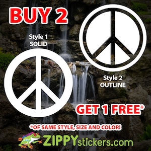 Peace Sign Vinyl Decal Sticker: Hippie Car Laptop Decor