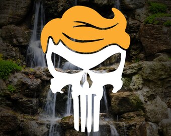 Trump Punisher Decal: 2-Color Vinyl Sticker
