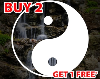 Yin Yang Vinyl Decal Sticker, Yin to Yang, Taoist, Personal Tao, Car Yeti Laptop Decal Sticker